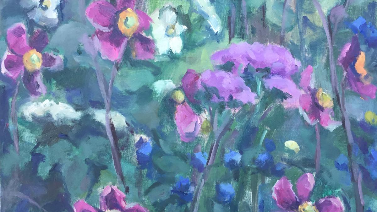 painting of flowers by Pandora Butterfield