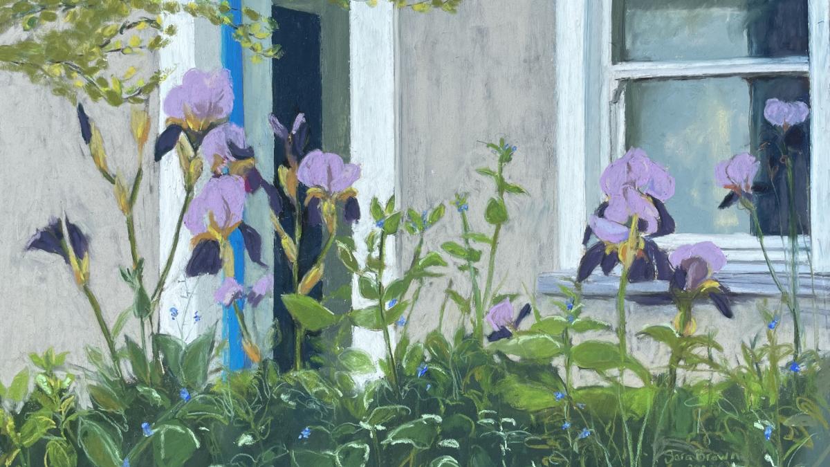 Pastel painting of flowers by Sara Brown